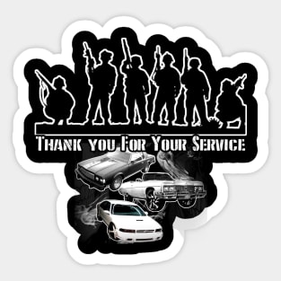 Thank You For Your Service Veteran Military INC Sticker